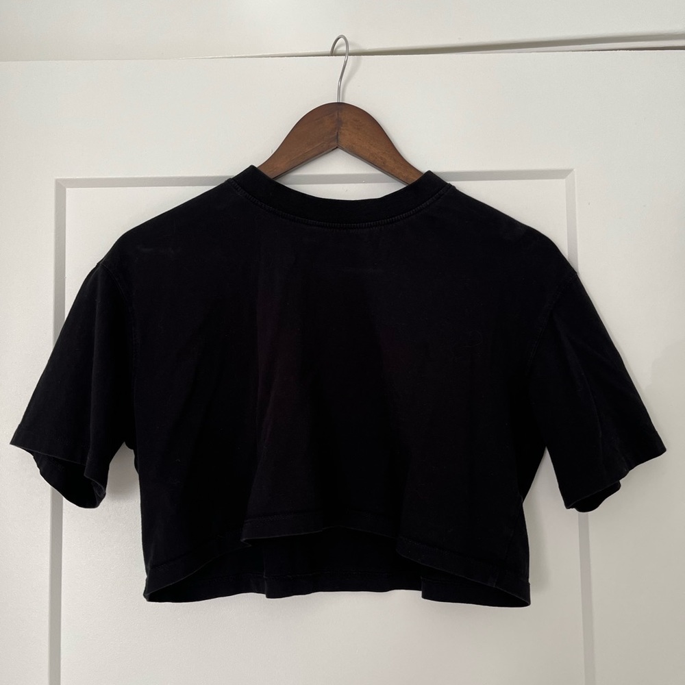 Zara cropped black tee